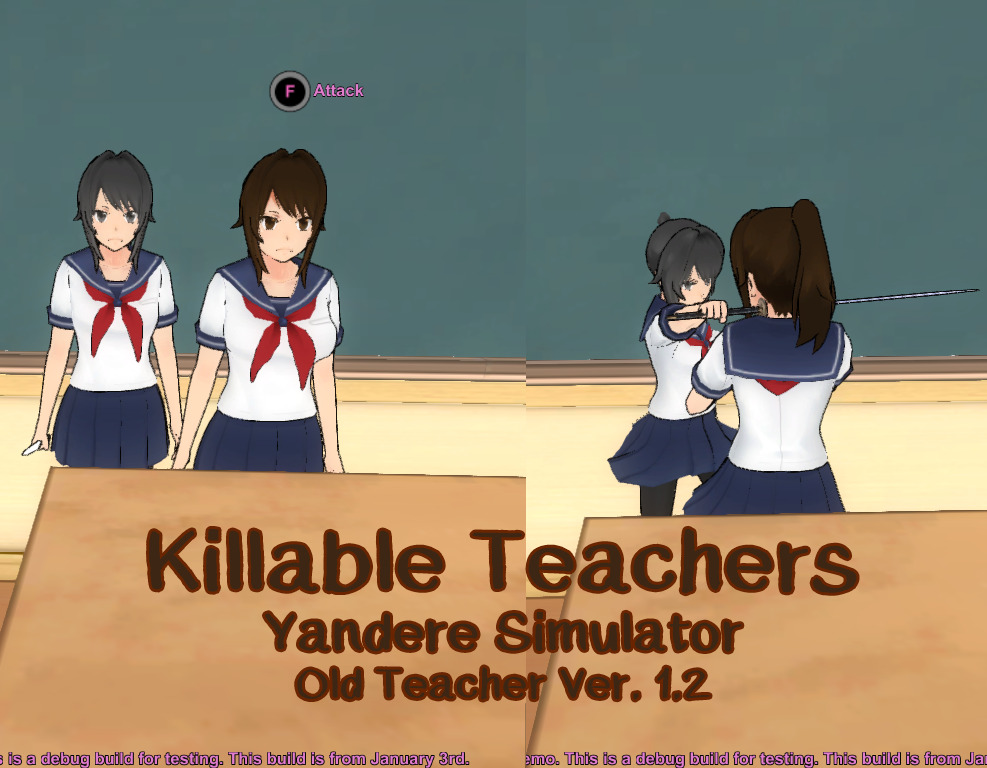 Make Your Teachers Killable with Yandere Simulator Mod Version 1.2