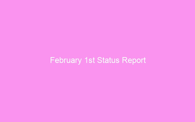 February 1st Status Report